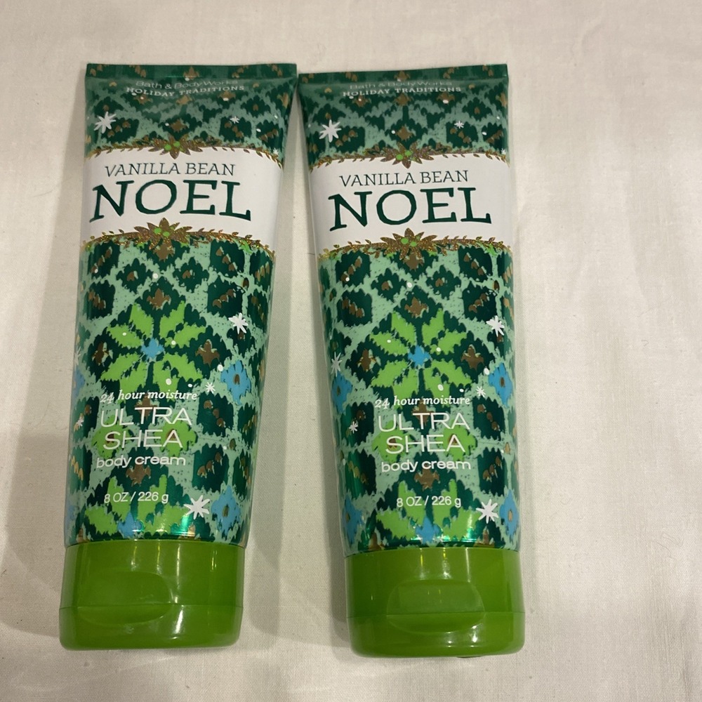 Set Of 2 Vanilla Bean Noel Ultra Shea Body Cream Bath And Body Works 8 Oz